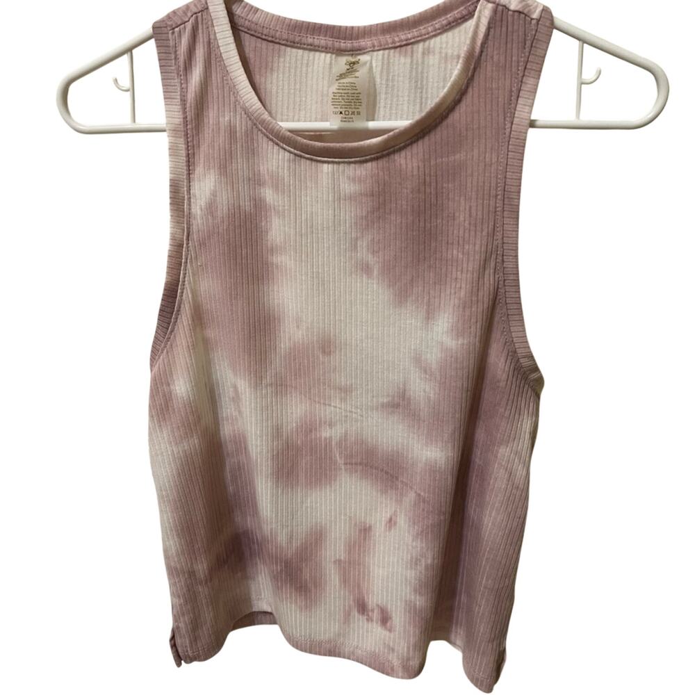 Tank Top Women's Pink Tie-Dye Yoga Workout Exercise Size XS Casual